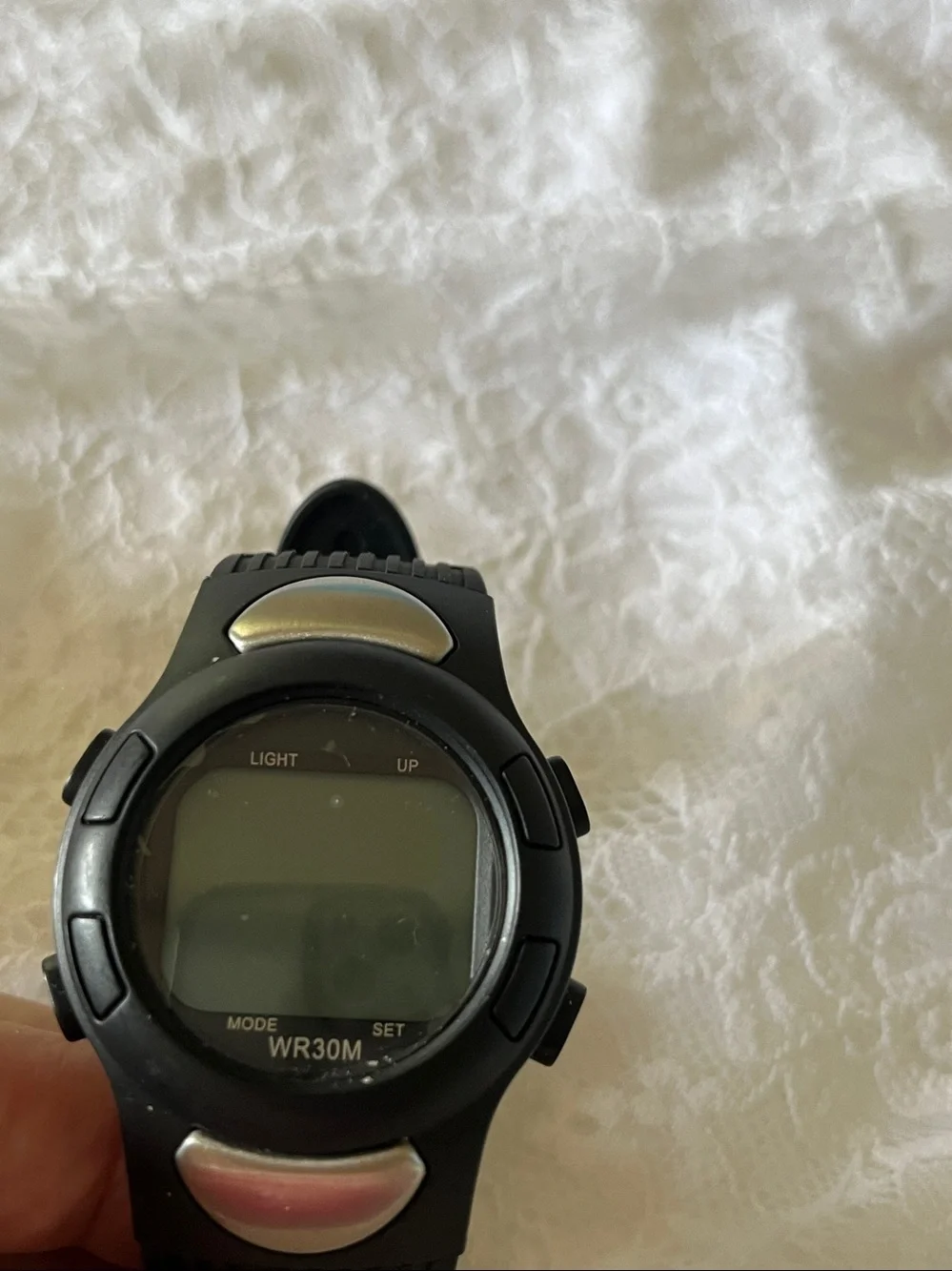 Medline Heart rate and Pedometer Watch with Silver Accents